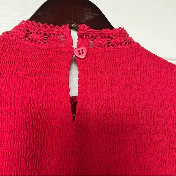 FARM Rio Red Ruffled Blouse - Picture 4 of 10